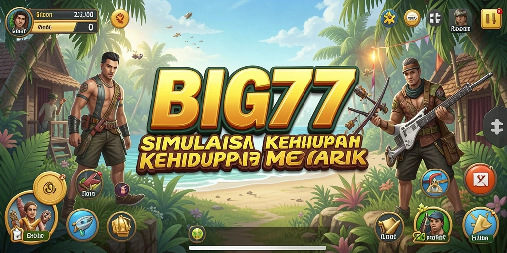Screenshot utama BIG77 menampilkan pengalaman gameplay simulasi yang mendebarkan.