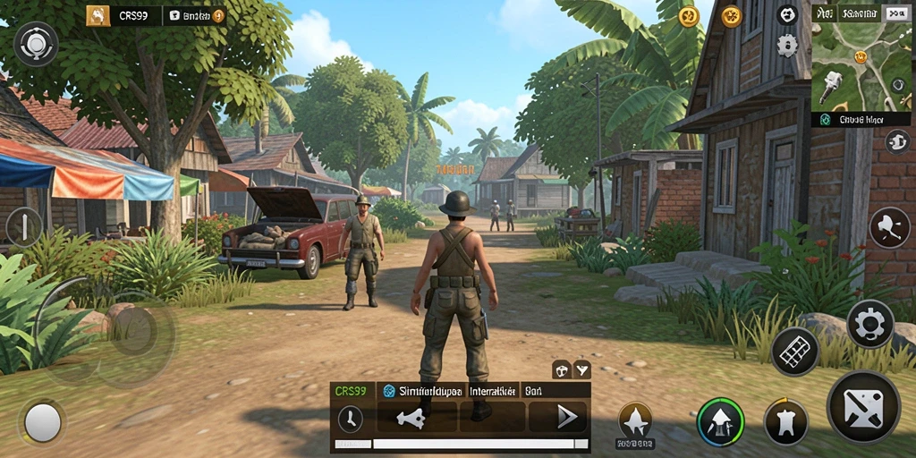 Gameplay CRS99 yang mendalam dan interaktif dengan berbagai aktivitas.