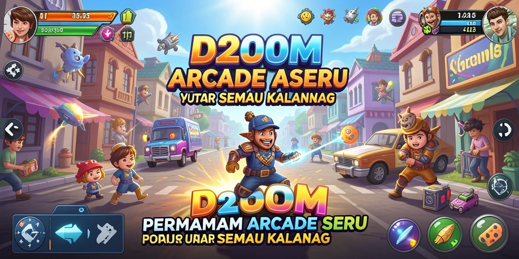Tampilan aksi seru D200M dengan gameplay yang dinamis.