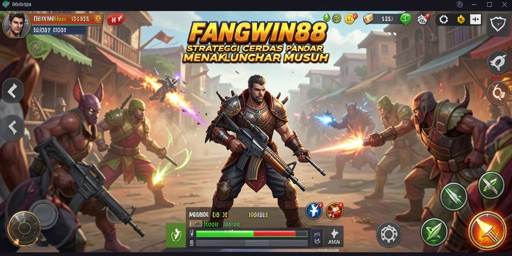 Tampilan gameplay <strong>FANGWIN88</strong> dengan strategi menaklukkan musuh.