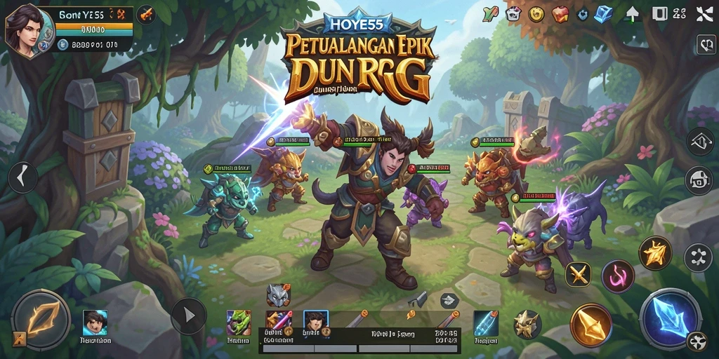 Tampilan gameplay epik dalam HOYE55 yang memikat dan menantang.