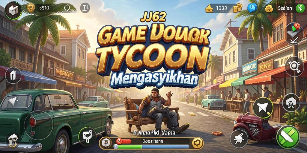 Tampilan gameplay <strong>JJ62</strong> yang menarik dengan berbagai elemen manajemen dan strategi.