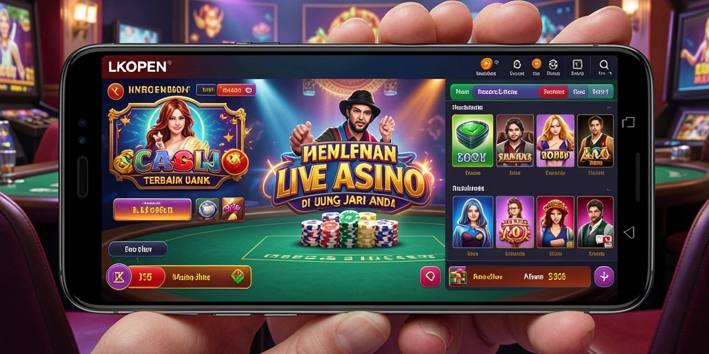 Screenshot gameplay LKOPEN dengan dealer langsung yang menarik.