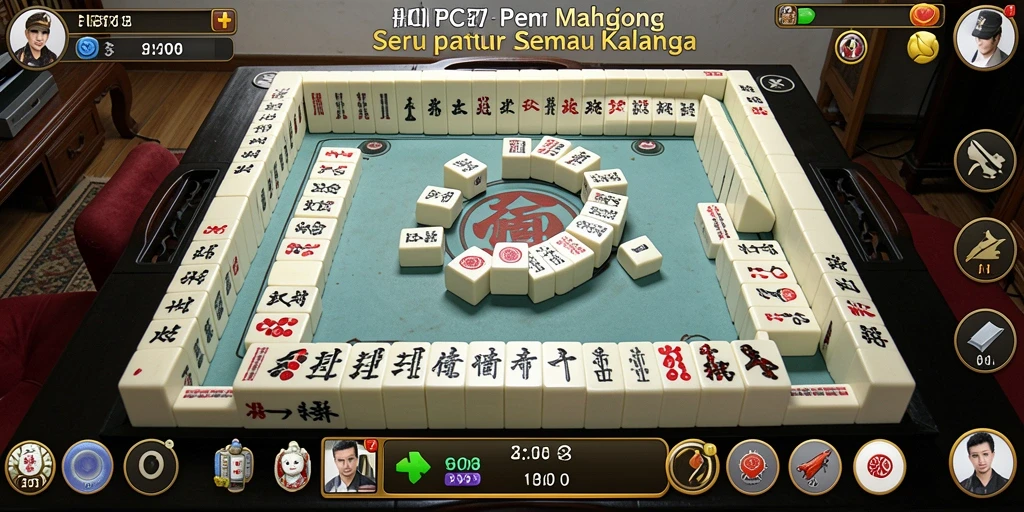 Tampilan gameplay seru dari PCPC7 dengan elemen Mahjong.