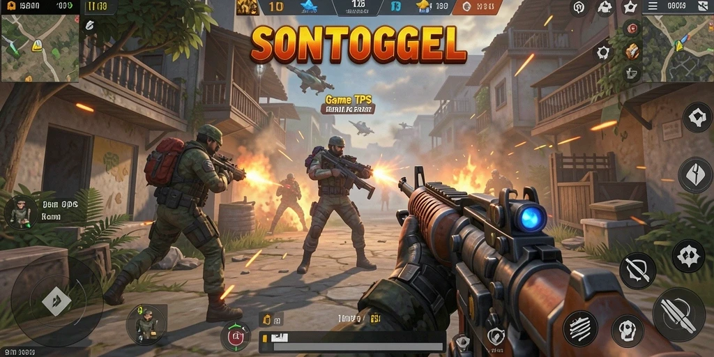 Tampilan aksi seru dalam game TPS SONTOGEL.
