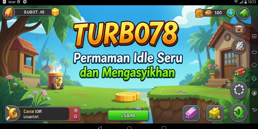 Screenshot gameplay TURBO78 menampilkan karakter yang sedang meningkat level.