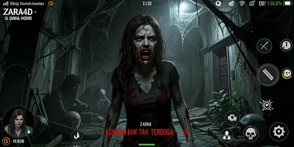 Tangkapan layar utama ZARA4D menampilkan suasana mencekam dengan monster menyeramkan.